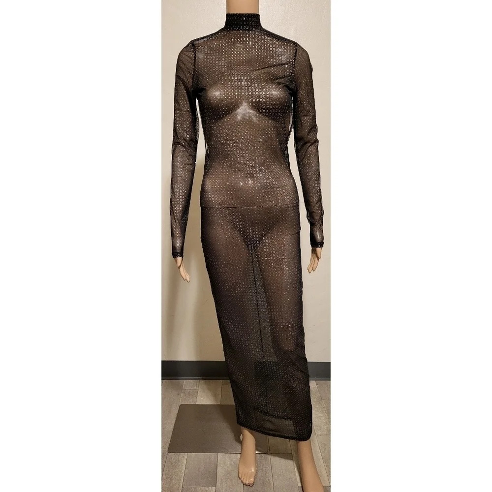KTOO "See through" Sparkly Backless Dress (Size M)